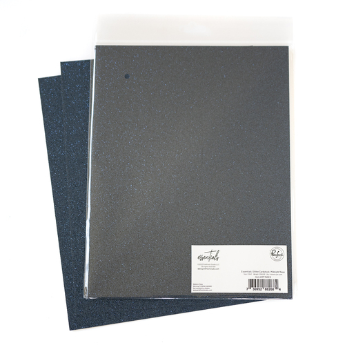 PinkFresh Studio Essentials Glitter Cardstock - Midnight Navy