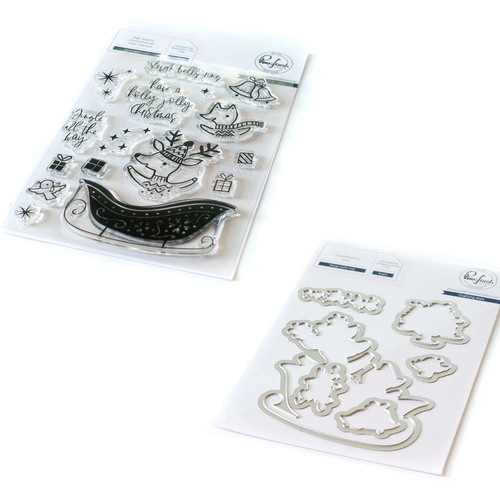 PinkFresh Studio Sleigh Bells Ring Stamp & Die Bundle