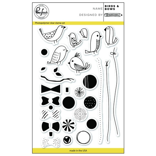 PinkFresh Studio Clear Stamp Birds & Bows 
