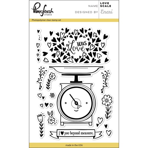 PinkFresh Studio Clear Stamp Set 4x6" Love Scale