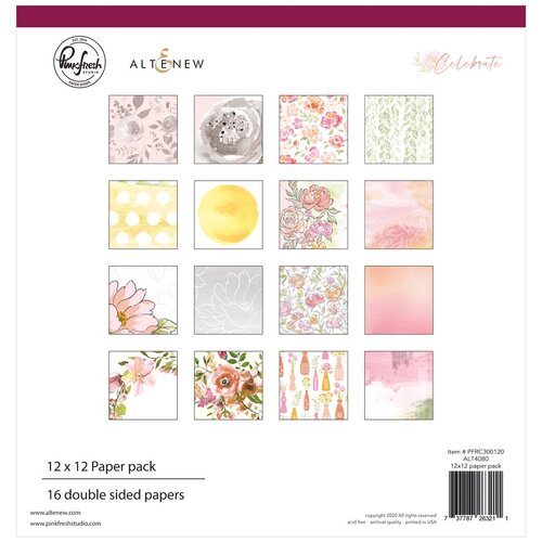 PinkFresh Studio Altenew Celebrate 12" Paper Pack