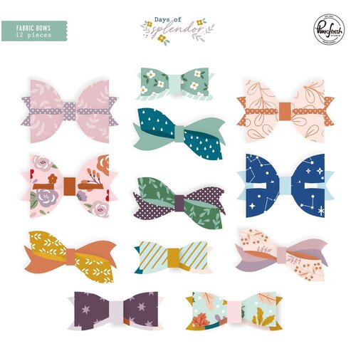 PinkFresh Studio Days of Splendor Fabric Bows