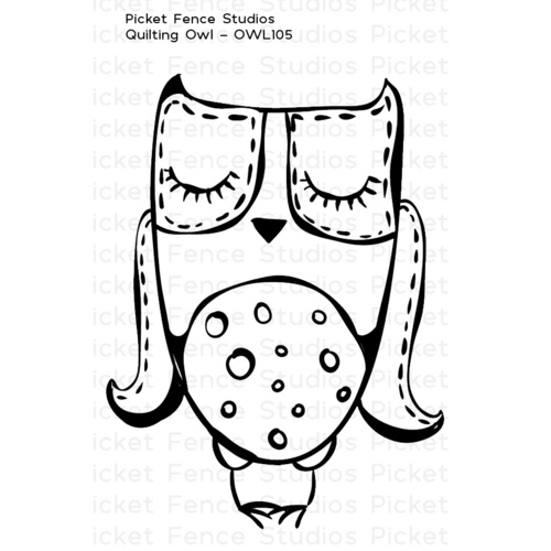 Picket Fence Studios Clear Stamp Quilting Owl
