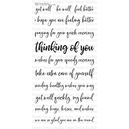 Picket Fence Studios Clear Stamp Ways to Say Get Well