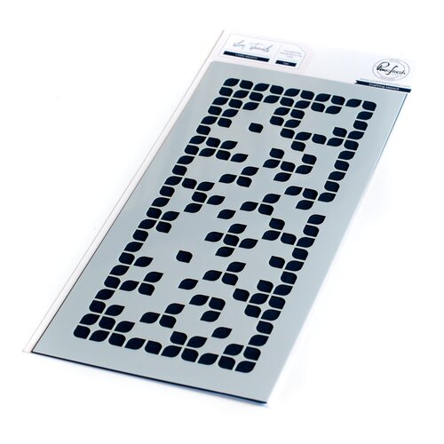 PinkFresh Studio Leafy Squares Geometric Stencil