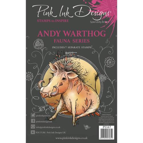 Pink Ink Andy Warthog Stamp