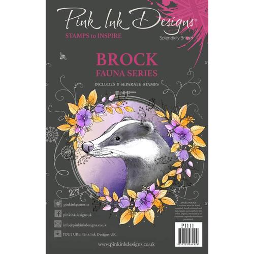 Pink Ink Brock Stamp