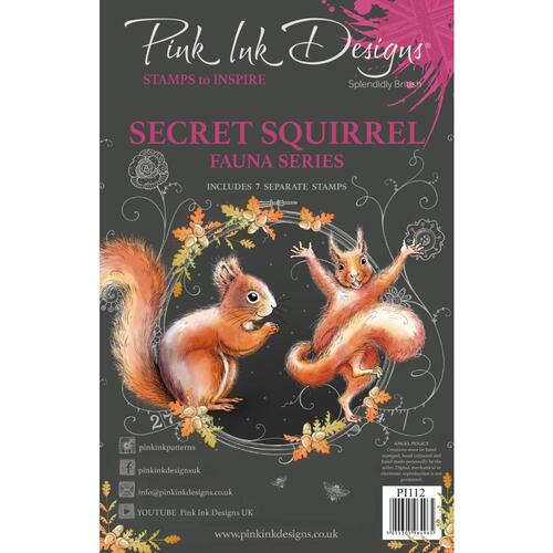 Pink Ink Secret Squirrel Stamp