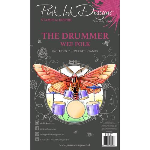Pink Ink The Drummer Stamp