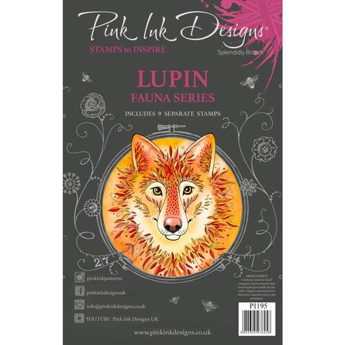 Pink Ink Lupin Stamp