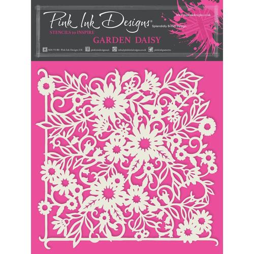 Pink Ink Garden Daisy Stencil