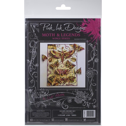 Pink Ink Designs A Cut Above Stamp & Die Set Moth and Legends