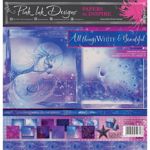 Pink Ink Designs 8" Paper Pad All Things White & Beautiful