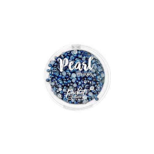 Picket Fence Navy Blue & Charcoal Grey Gradient Flatback Pearls