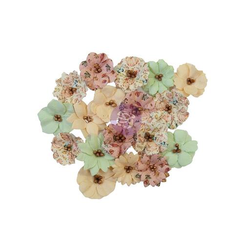 Prima Hello Pink Autumn Cozy Evening Mulberry Paper Flowers