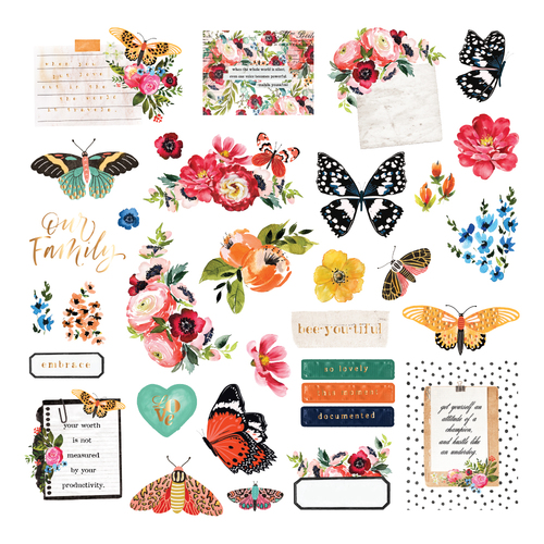 Prima Painted Floral Ephemera Die-Cuts