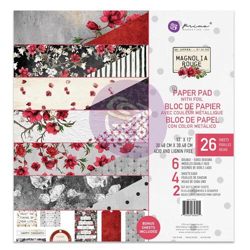 Prima Magnolia Rouge 12" Paper Pad