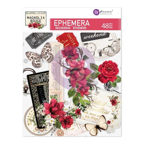 Prima Magnolia Rouge Cardstock Ephemera