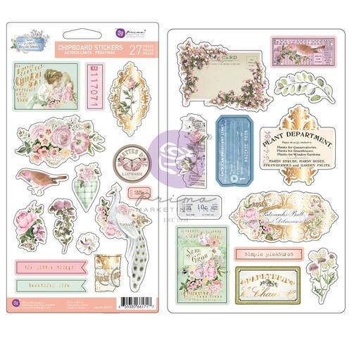 Prima The Plant Department Chipboard Stickers
