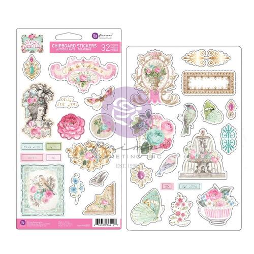 Prima Avec Amour Chipboard Stickers