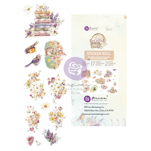 Prima In Full Bloom Sticker Roll