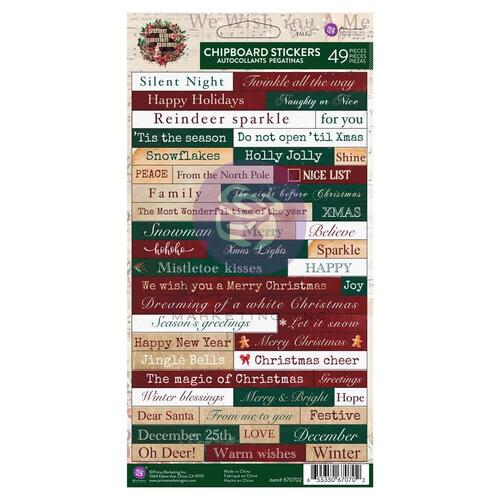 Prima From the North Pole - Chipboard Stickers