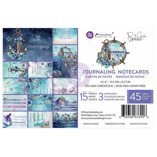 Prima A Mermaid's Tale - 4x6" Journaling Notecards
