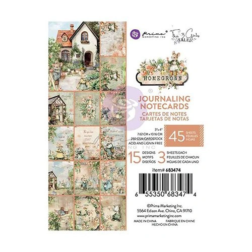 Prima Homegrown - 3x4" Journaling Cards