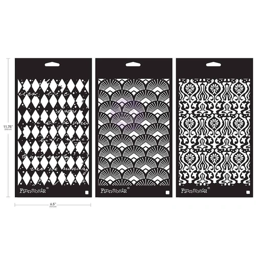 Finnabair Imaginarium Stencil Set - Old Pages (Limited Edition 3pc)
