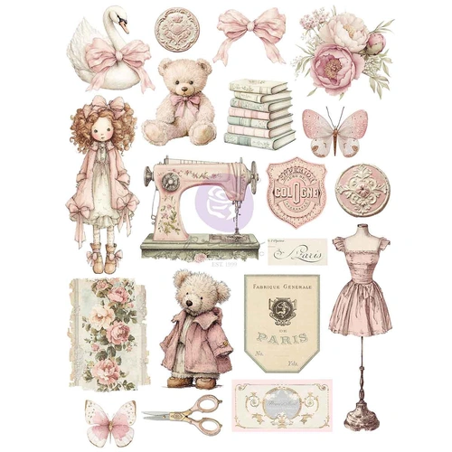 Prima Buttons & Keepsakes - A4 Transfer