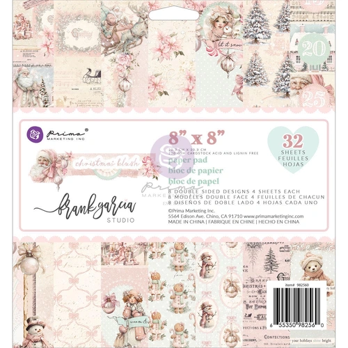 Prima Christmas Blush - 8x8 Paper Pad