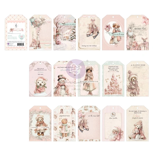 Prima Christmas Blush - Tag Pad