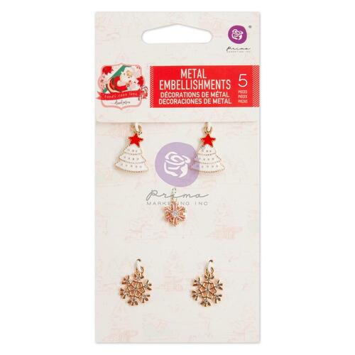 Prima Candy Cane Lane Metal Embellishments