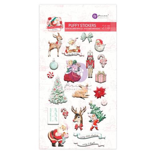 Prima Candy Cane Lane Puffy Stickers