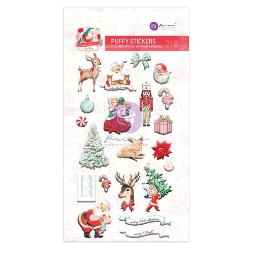 Prima Candy Cane Lane Puffy Stickers