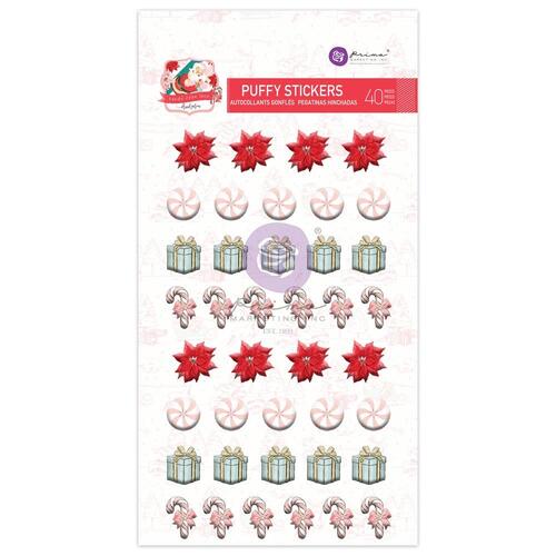 Prima Candy Cane Lane Puffy Stickers