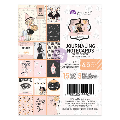 Prima Luna 3x4" Journaling Notecards