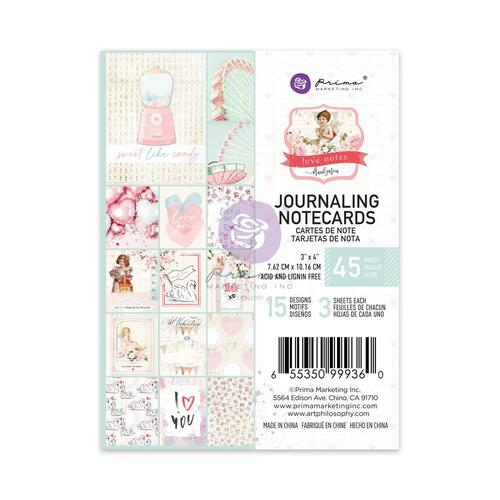 Prima Love Notes 3x4" Journaling Notecards