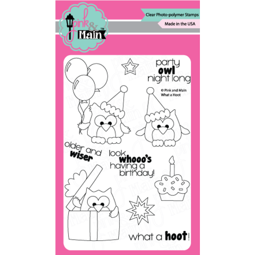Pink & Main Clear Stamp 4x6" What A Hoot