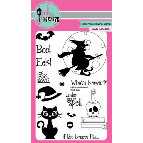 Pink & Main Clear Stamp 4x6" Witch Brew