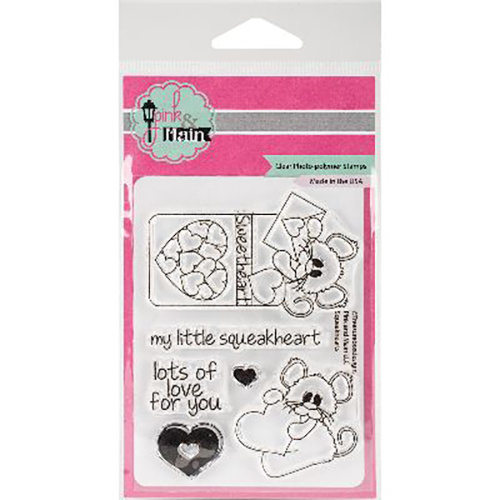 Pink & Main Clear Stamps 3x4" Squeakheart