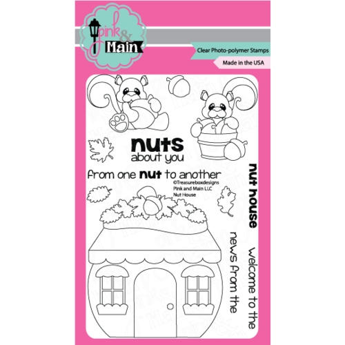 Pink & Main Clear Stamp 4x6" Nut House