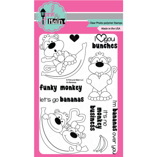 Pink & Main Clear Stamp 4x6" Go Bananas
