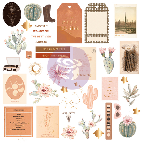 Prima Golden Desert Ephemera Die Cuts