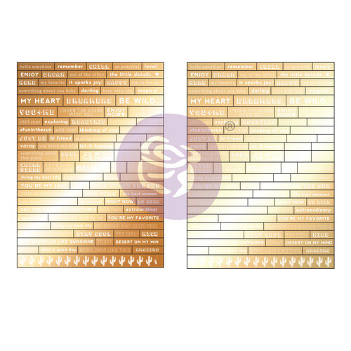 Prima Golden Desert Word Stickers