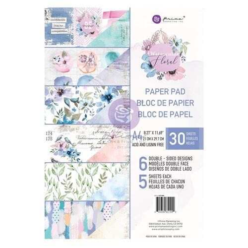 Prima Watercolor Floral A4 Paper Pad