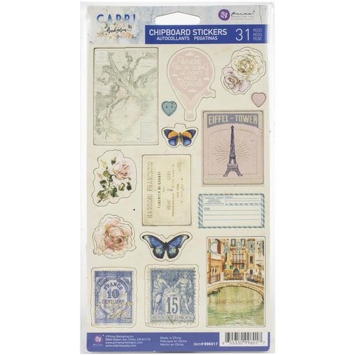 Prima Capri Chipboard Stickers