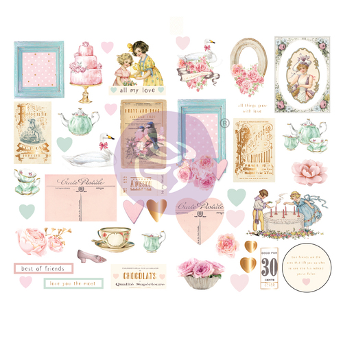 Prima With Love Chipboard Stickers