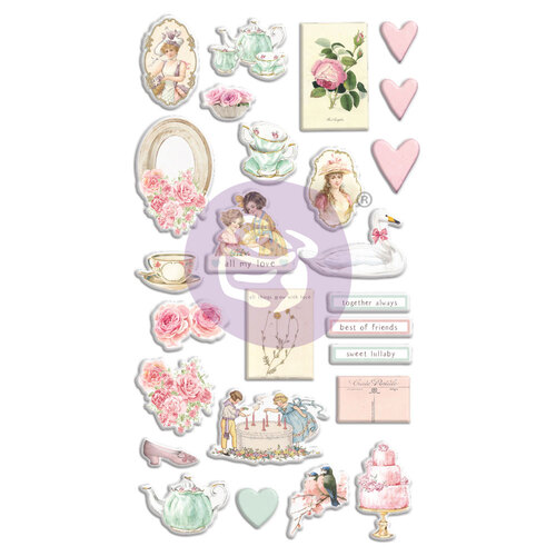 Prima With Love Puffy Stickers