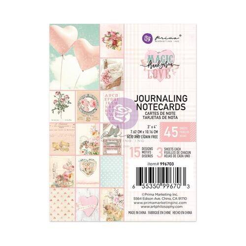 Prima Magic Love 3x4" Journaling Cards Pad